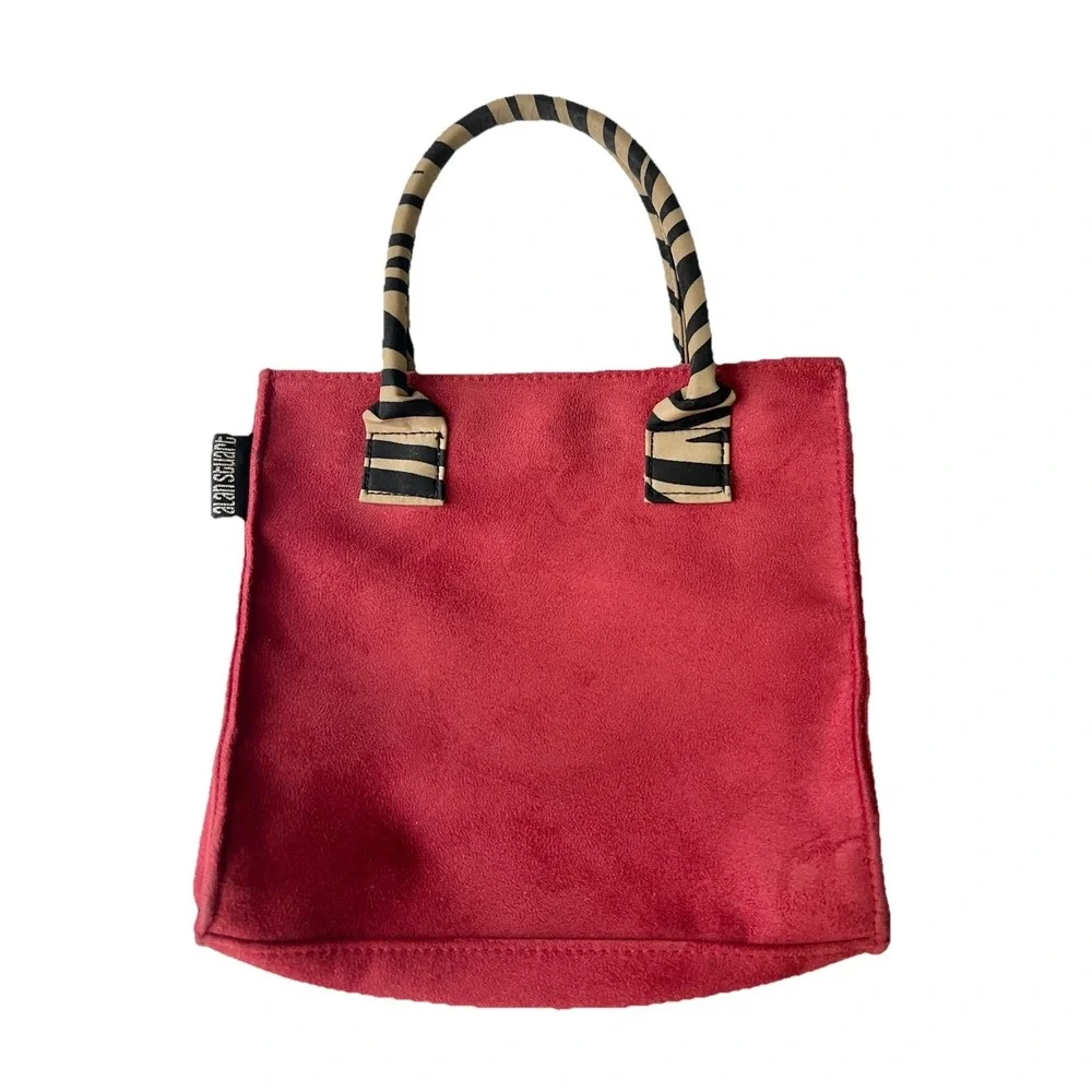Alan Stuart Purse Accessory‎ Tote Handbag Women Red Suede